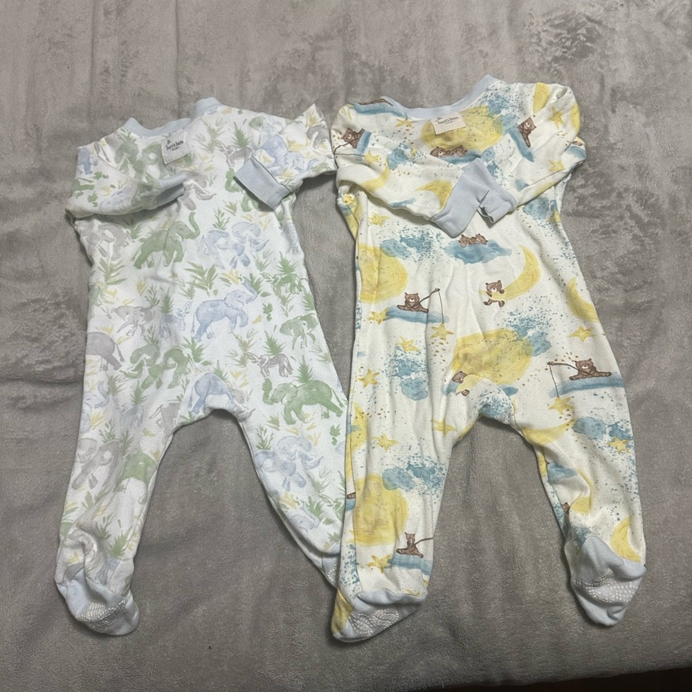 Kids One Piece Pajamas - Dinosaur and Bear Print - Picture 4 of 7